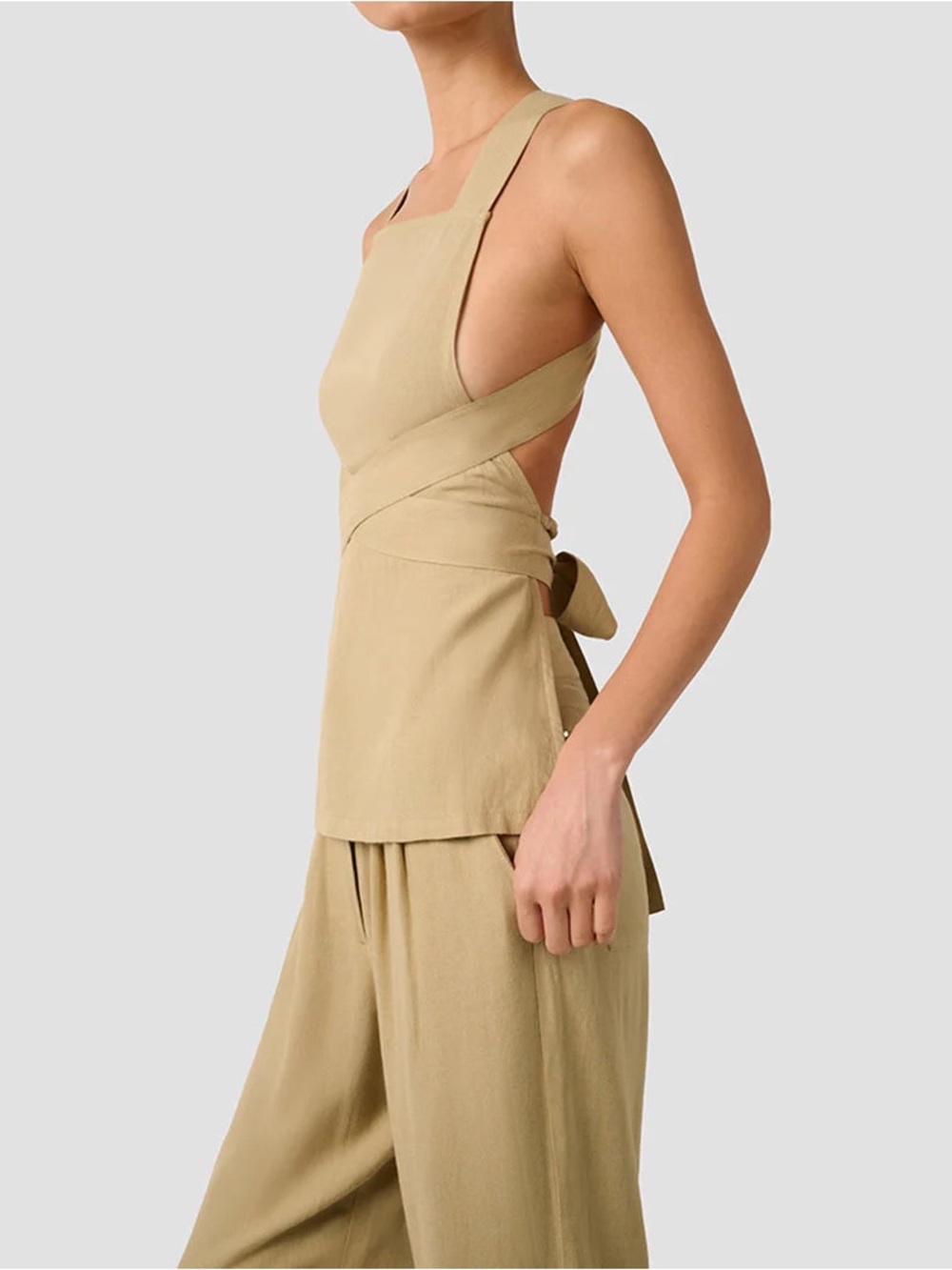 WeWoreWhat Wrap Top in Oat